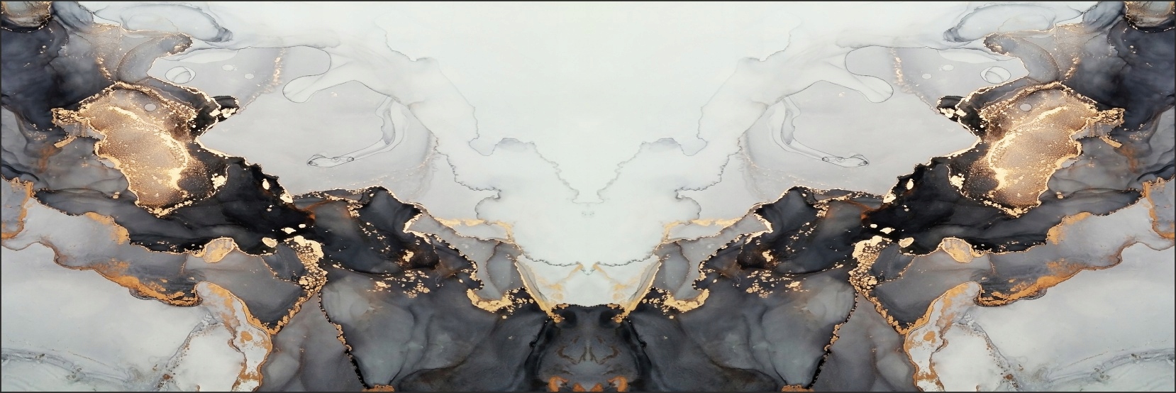 KUCHYNSKÉ FOTOTAPETY ČIERNO-BIELY MRAMOR 260x60 cm